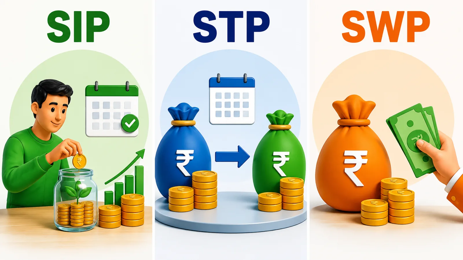 SIP, STP और SWP क्या हैं? म्यूचुअल फंड निवेशकों के लिए तीन महत्वपूर्ण रणनीतियां