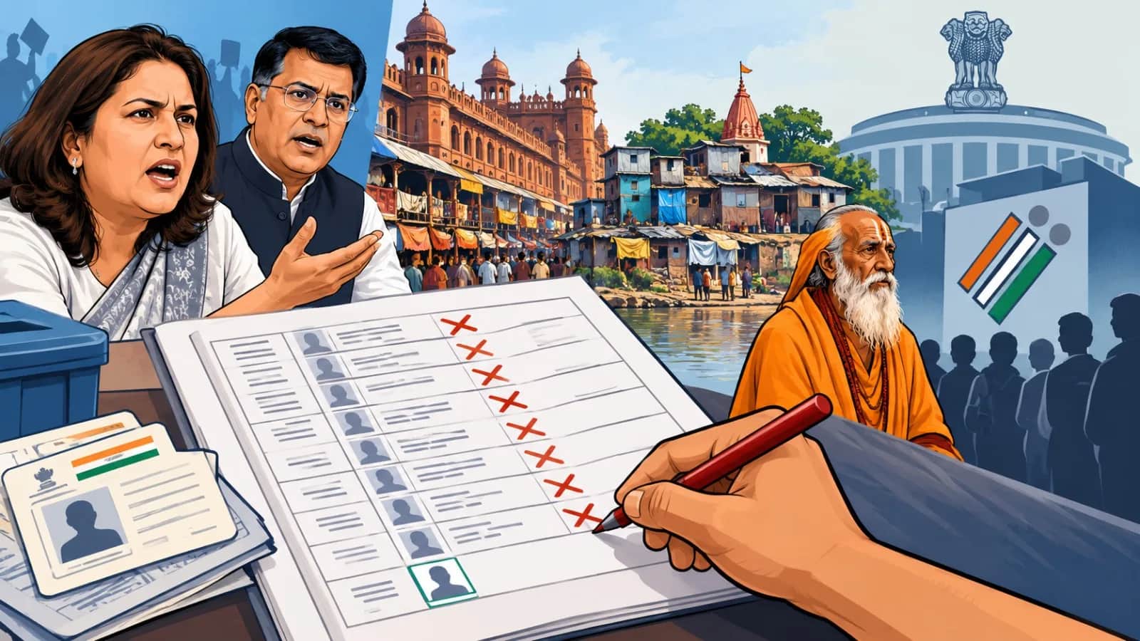 दिल्ली SIR: चांदनी चौक के एक बूथ पर 909 में से 908 मतदाताओं के नाम गायब